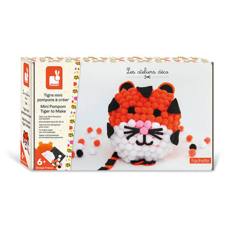Zestaw kreatywny Tygrys z mini pomponów 6+, Janod