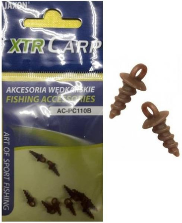 (R) GWINTOWANY ŁĄCZNIK DO PRZYNĘT WŁOSOWYCH, KULEK - BRĄZOWY 1X10SZT JAXON AC-PC110B