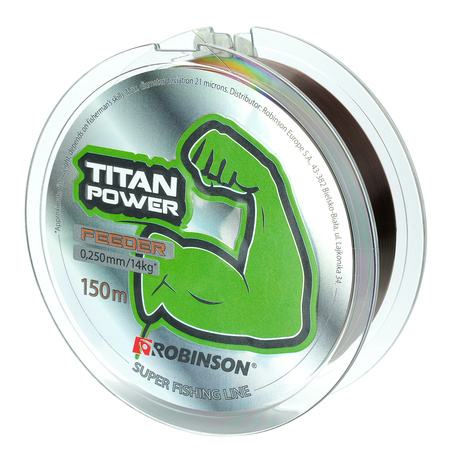 Żyłka Robinson Titan Power Feeder 0,205mm, 150 m, brązowa Robinson 55-TPA-020