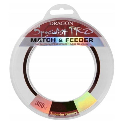 Żyłka SPECIALIST Pro MATCH & FEEDER 300 m 0.23 mm/6.45 kg ciemny burgund DRAGON TDC-31-09-023