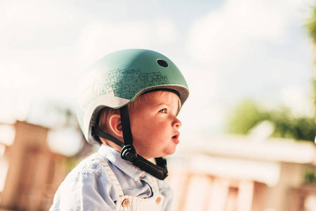 SCOOTANDRIDE Kask z odblaskami XXS-S dla dzieci 1-5 lat Forest Owl