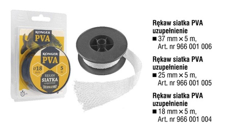 RĘKAW SIATKA PVA 18mm/5m UZUPEŁNIENIE TEAM CARP KONGER 966001004