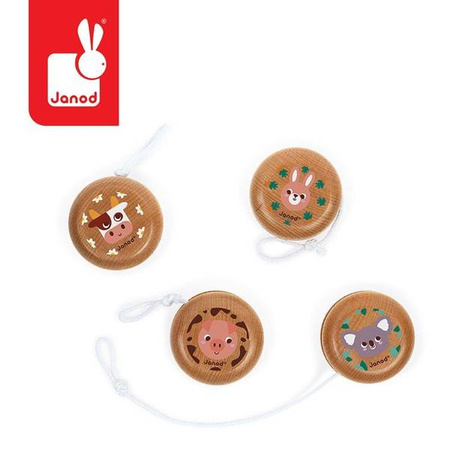Drewniane jojo Pocket 5+, opakowanie zbiorcze 28 sztuk (4 rodzaje), Janod