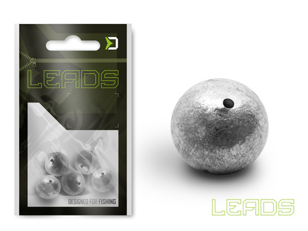 Delphin LEADS Kulka z otworem / 10szt 8,0g Delphin (101005396)