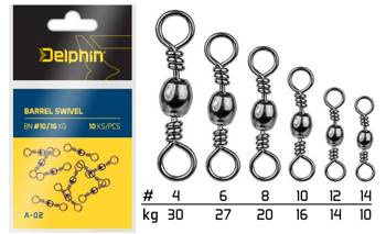 Barrel Swivel A-02/10szt BN/12 Delphin (969A02912)