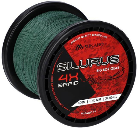 PLECIONKA SUMOWA SILURUS 4 X BRAID (GREEN) 0.45mm\37.40kg\300m - op.1szp. MIKADO ZSI00G-300-0.45