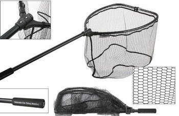 M-NET L - PODBIERAK KARPIOWY Z GUMOWĄ SIATKĄ SKŁADANA RAMA 180 cm MIKADO S16-8070/180