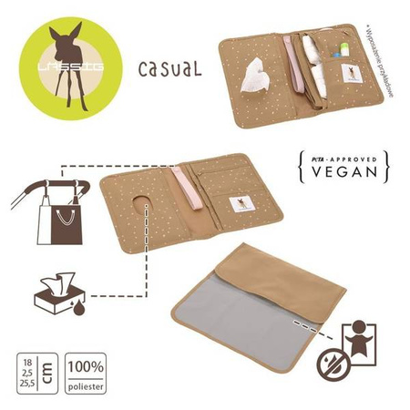 Lassig Casual Label Przewijak podróżny z etui na akcesoria Dots curry