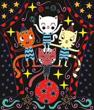 Zestaw kreatywny Do zdrapywania Koty 5+, Janod