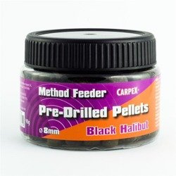 Carpex Method Feeder Pre-Drilled Pellets - Black Halibut , śr. 8mm, 90g Carpex 64-MH-HAL