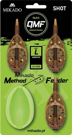 KOSZYCZEK - METHOD FEEDER SHOT Q.M.F. SET L - 20+30+40g + FOREMKA - op.1kpl. MIKADO AMFS-QMF-3L-SETB