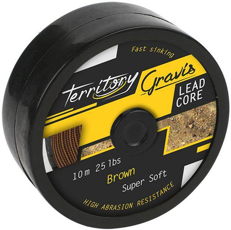 PRZYPON WIODĄCY GRAVIS LEADCORE BRĄZOWY 35LB - 10M MIKADO AMC-GL35B/B