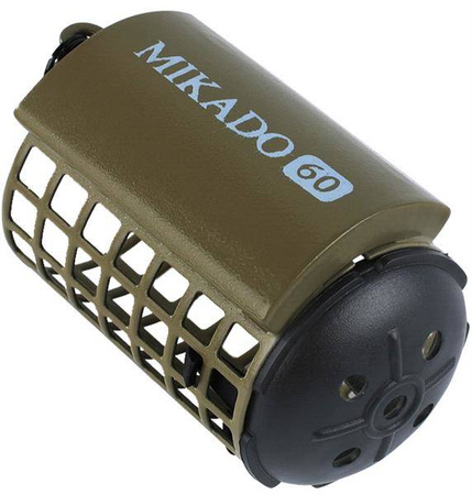 KOSZYCZEK ZANĘTOWY Z DENKIEM OKRĄGŁY (32x37) 5g - CIEMNA OLIWKA - op.10szt MIKADO AMKZ-04-5-CO