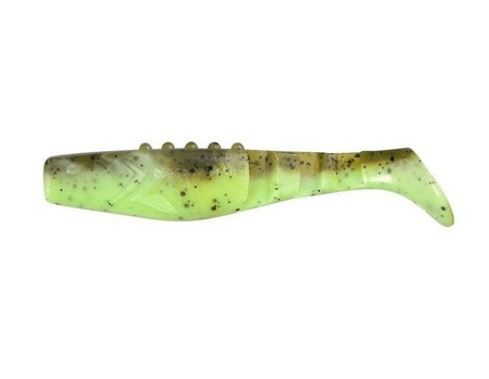 Ripper  Phantail PRO - YELLOW FROG 3.5"/8,5cm 3szt./bag SUPER YELLOW/OLIVE black glitter BOX    DRAGON CHE-PT35D-41-255
