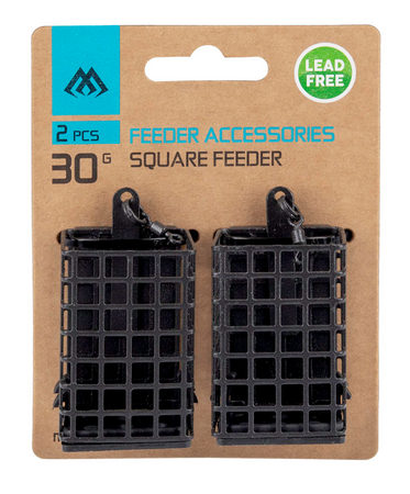 KOSZYCZEK ZANĘTOWY - KWADRATOWY Z DENKIEM - 30g - (30x30x44mm) - op.2szt. MIKADO AMKZ-23-030