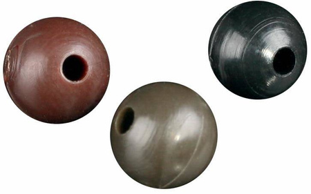 KULKA, MIĘKKI KORALIK SILIKONOWY 6 mm / C. BRĄZOWY – op.25szt MIKADO AMC-11513-6-06