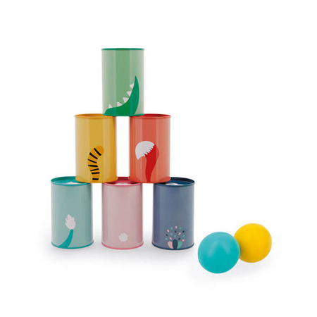 Gra Zbijanie puszek Zwierzęta 3+, Janod