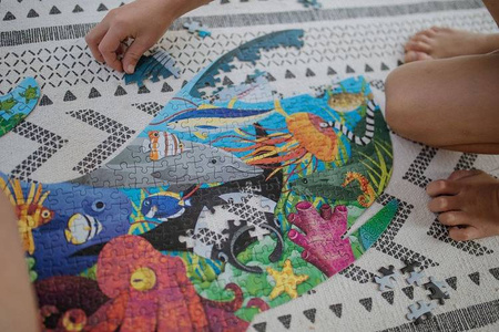 Mudpuppy Puzzle konturowe wieloryb Życie oceanu 300 elementów 7+
