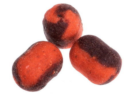 DUMBELS DUO COLOR SINKING METHOD FEEDER 8/10MM POMARAŃCZA/CZEKOLADA 50G JAXON FM-DSD06