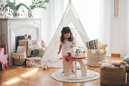 Stolik edukacyjny duży drewniany Baby Forest, JANOD