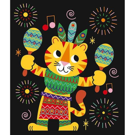 Zestaw kreatywny Do zdrapywania Graficzne zwierzątka 4+, Janod