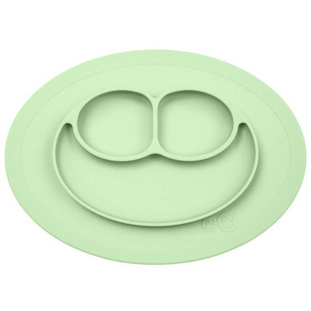 EZPZ Silikonowy talerzyk z podkładką mały 2w1 Mini Mat pastelowa zieleń