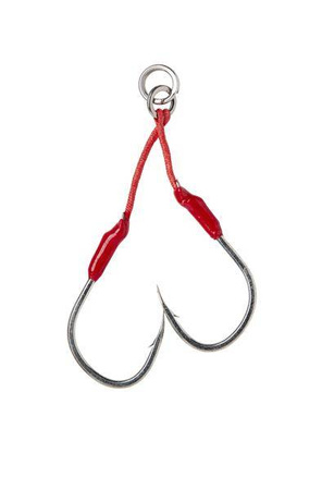 BLOODY ASSIST HOOK J # 1/0 2PCS DOUBLE ASYMMETRIC Savage Gear (78143)