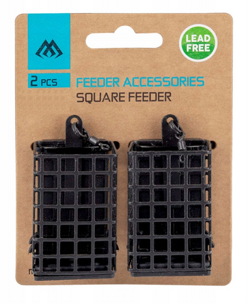 KOSZYCZEK ZANĘTOWY - KWADRATOWY Z DENKIEM - 20g - (30x30x44mm) - op.2szt. MIKADO AMKZ-23-020