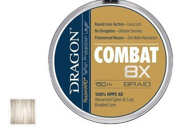 Plecionka  COMBAT RockHARD 8X 0.10 mm/8.40 kg jasnoszara 150 m DRAGON PDF-42-01-010