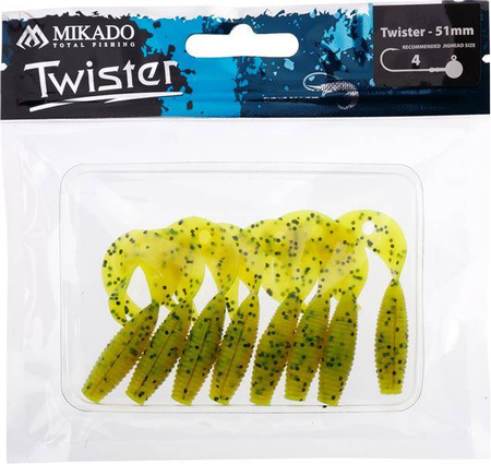 PRZYNĘTA - TWISTER 51mm/ CHARTREUSE PEPPER - op8szt. MIKADO PMTBT-51-CP