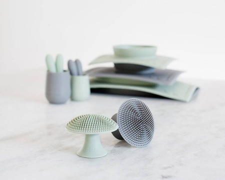 EZPZ Silikonowa myjka czyścik do naczyń bez bakterii pastelowa zieleń