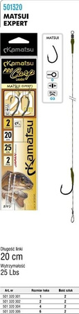 PRZYPONY KARPIOWE KAMATSU PRO CARP MATSUI EXPERT 2BLN/20cm 501320302