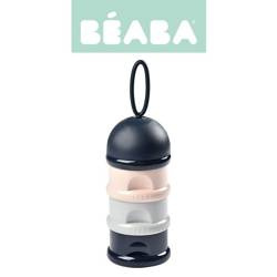 BEABA Pojemniki na mleko w proszku dark blue + gray + pink (opakowanie zbiorcze 6 szt.)