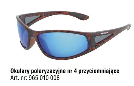 OKULARY POLARYZACYJNE NR.4 PRZYCIEMNIAJĄCE+SMYCZ KONGER 965010008