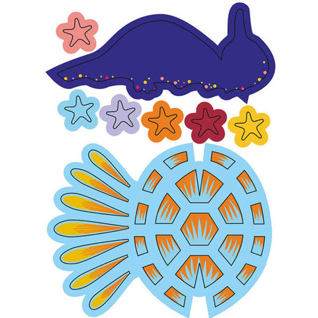 Zestaw kreatywny 4 zwierzęta morskie z papieru 3D 7+, Janod