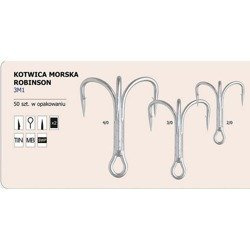 Kotwica morska, potrójna 3M1, rozm. 2/0 (50 szt.) Robinson 03-P-3M1-2/0