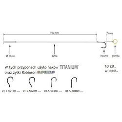 Przypon z quick stop MF 503BN rozm. 14, śr. 0,172mm (10 szt.) Robinson 01-S-503BN-14Q