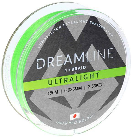 PLECIONKA - DREAMLINE ULTRALIGHT - 0.047mm/3.87kg/150m - FLUO ZIELONA - op. 1szp. MIKADO