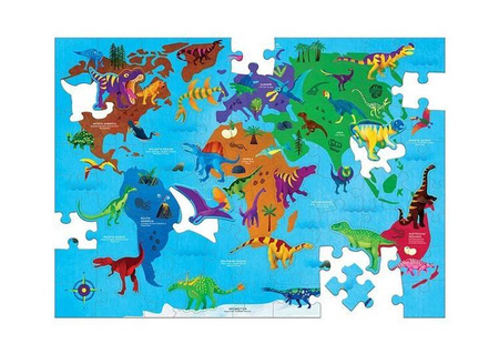Mudpuppy Puzzle Świat dinozaurów z elementami w kształcie dinozaurów 80 elementów 5+