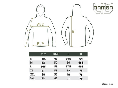 Bluza z kapturem Delphin UV ARMOR 50+ Olive (S) Delphin (101004746)