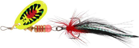 BŁYSTKA OBROTOWA - BLASTER Z CHWOSTEM 2 - SREBRNA / 28 - op.1szt. MIKADO PMBC-OBL-2-28