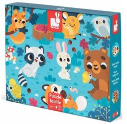 Puzzle sensoryczne 20 elementów Leśne zwierzęta, Janod