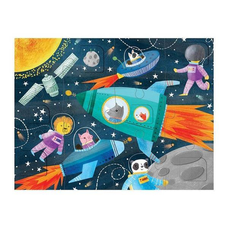 Mudpuppy Puzzle z okienkami Kosmos 12 elementów 2+