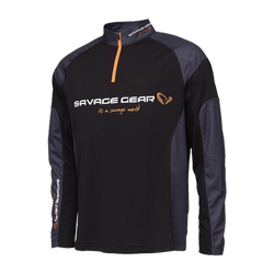 TOURNAMENT GEAR SHIRT 1/2 ZIP M BLACK INK Savage Gear (73683)