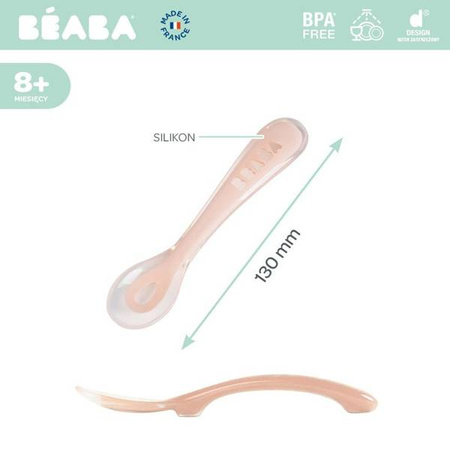 Beaba Łyżeczka silikonowa 8m+ pink