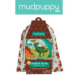 Mudpuppy Puzzle podróżne w woreczku Park dinozaurów 36 elementów 3+