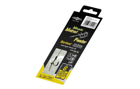 HACZYK DO METODY 10 cm Z WŁOSEM - haczyk z zadziorem: 12 / plecionka: 0.12 mm - op.8szt MIKADO HMFB212W-12