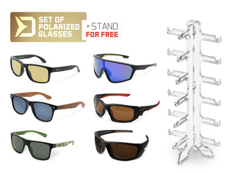 Zestaw okularów polaryzacyjnych + darmowy stojak  Delphin (101006495)