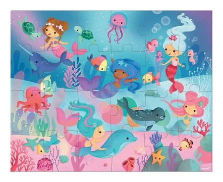 Puzzle w walizce Syreny 24 elementy 3+ Made in France, Janod