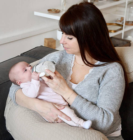 Beaba Butelka treningowa 2w1 tritanowa 210 ml Mineral grey